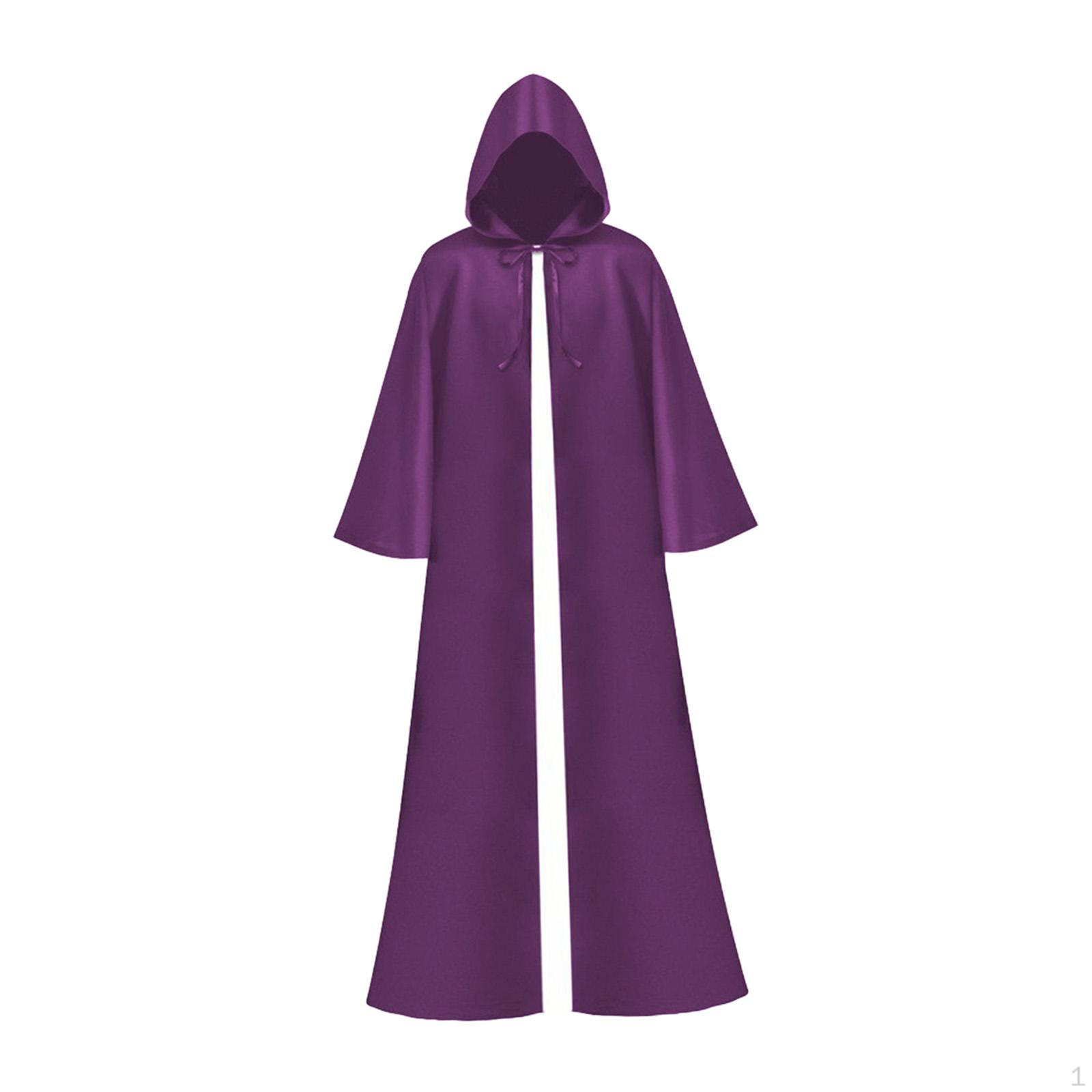 

Хэллоуин Плащ Маскарад Одевание Дьявольский Наряд Длинный Плащ Смерть Мантия Косплей для Violet XXL