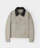 Indust Vtg Corduroy Collar Trucker Jacket_Beige