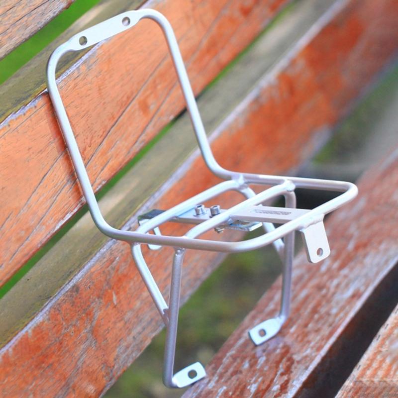 Folding Bike Front Rack Aluminum Alloy Front Bicycle Pannier Rack Light Weight Luggage Carriers for Commuting and Travel
