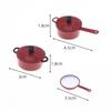 3Pcs/Lot 1:12 Dollhouse Miniature Cookware Alloy Cooking Pots And Pans Set Toy for Children's Dollhouse Decoration Accessories