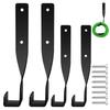 4 Pieces Chainsaw Wall Mount Holder Metal Rust-Resistant Space-Saving Organization Heavy Duty Chain Saw Storage Rack Hook