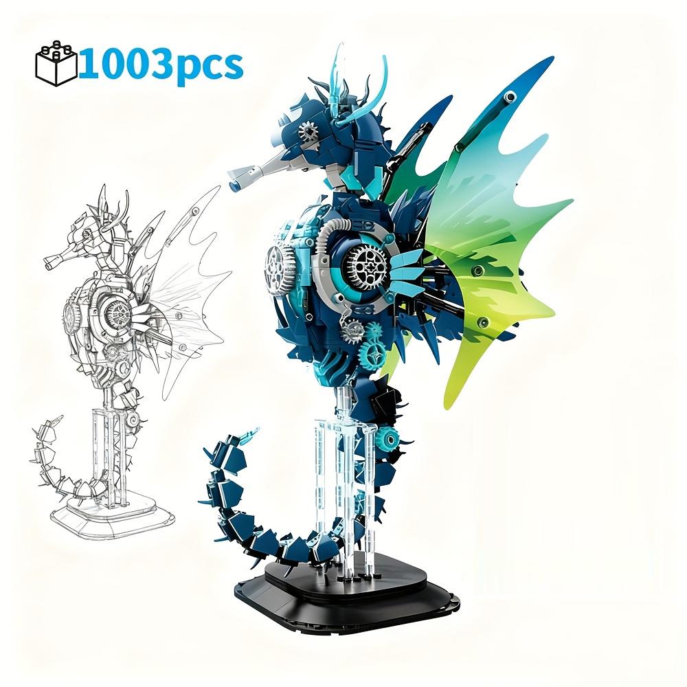 

Non-Toxic Mechanical Marine Animal Building Blocks Set Seahorse Model Kit Diy Assembly Bricks Birthday Halloween Christmas Gifts For Kids