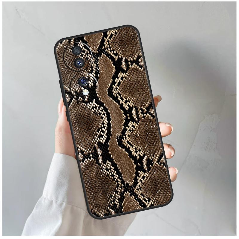 Snake Skin For Honor Magic 8 7 6 5 Pro Case For Honor 400 200 Lite 90 70 50 X8c X8b X9a X9b X9c X9d Win