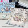 3D Cartoon Puppy Pop-Up Birthday Card - Creative Cake Greeting Message Card