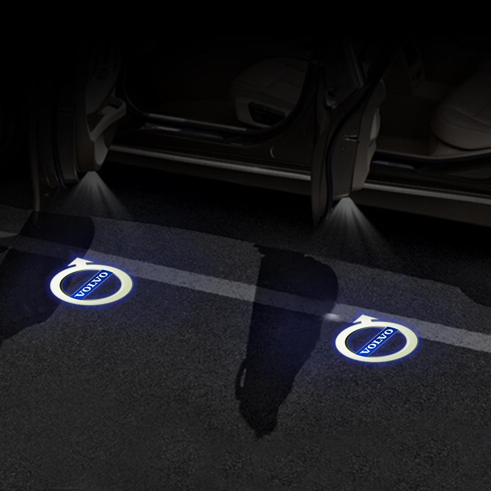 2PCS Car LED Door Welcome Light Logo Projector Light Accessories for VOLVO S60L V40 V40CC XC60 XC90 V60 2014-2019 S80L 2012-2016