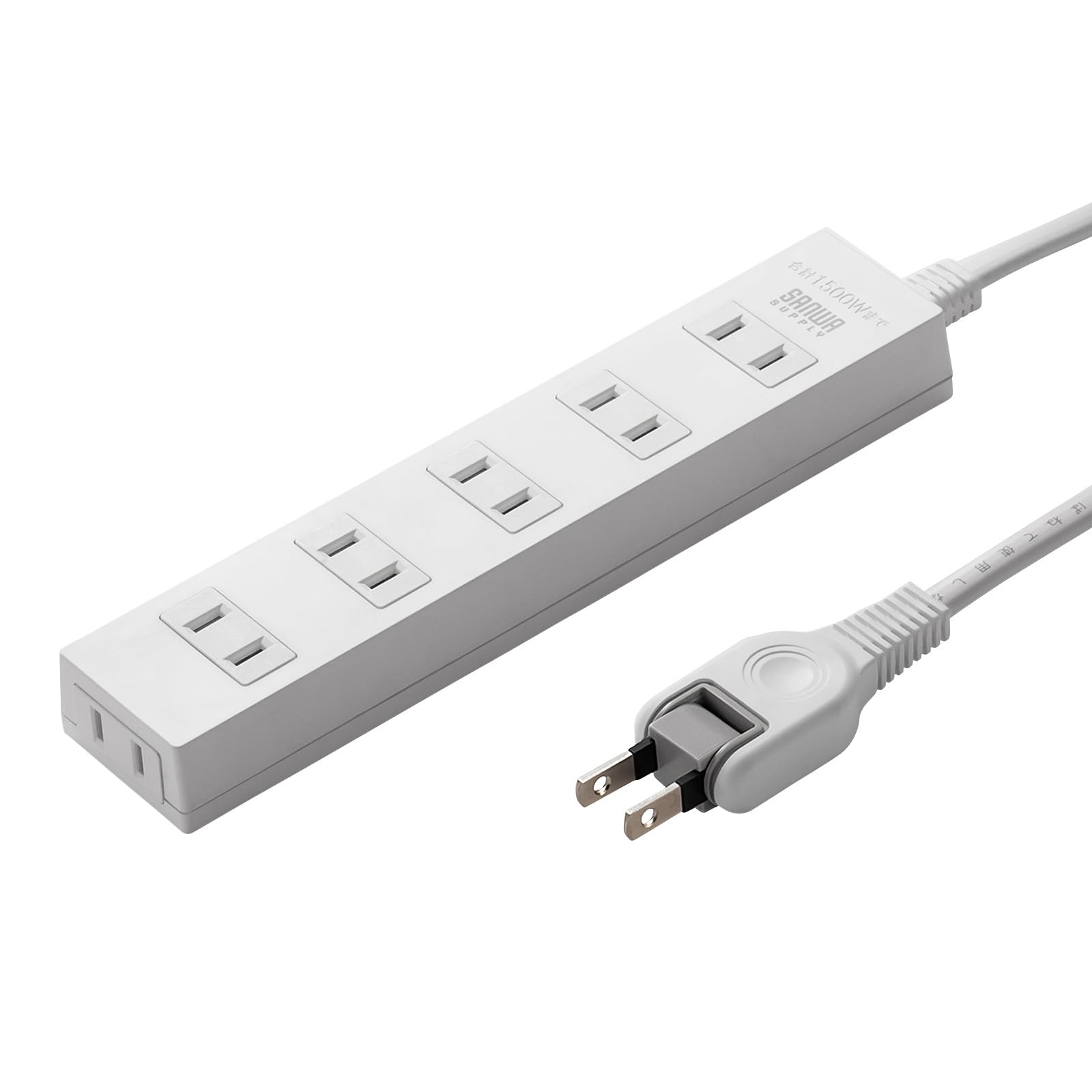 

Sanwa Supply Power Dustproof Fire 6 Swing Plug for Easy Strip, Shutter, Prevention, Outlets, 2-Pin, 1m, Wiring, White, TAP-TSH61N2 білий