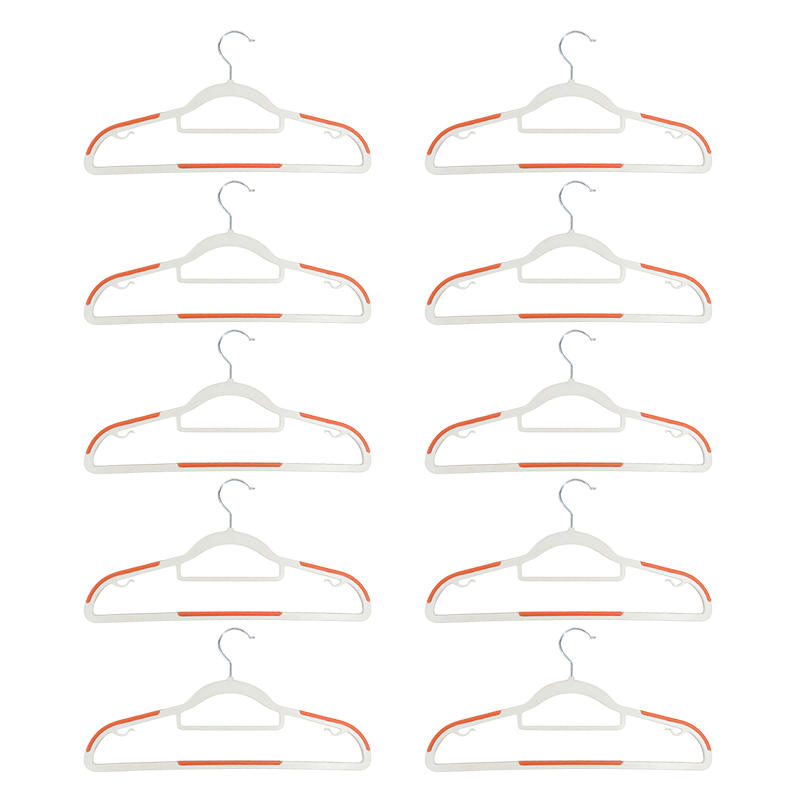 

10 шт. Вешалки для одежды, бытовые, высококачественные, нескользящие, специальные для хранения в общежитии, спальне, для развешивания одежды без следов One Size оранжевый
