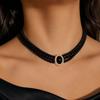 European and American black multi-layer pearl necklace retro court gothic collarbone chain women's banquet wedding season jewelry