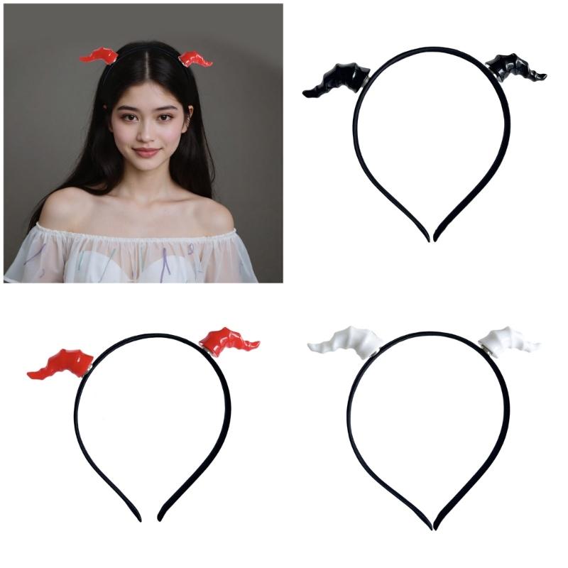 Devil Horn Hairband For Halloween Costume Parties Detachable Horn Hairband Hair Styling Accessory For Adult Kids Party