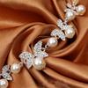 Elegant Butterfly Pearl Jewelry Set: Necklace, Earrings & Bracelet for Weddings