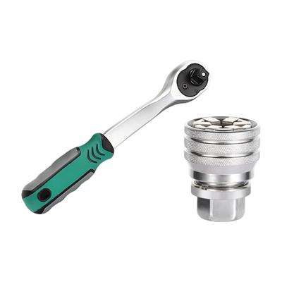 Ergonomic Adjustable Socket Wrench Spanner Set 10-19mm 72 Tooth Ratcheting 3/8" Drive High Torques For Automotive Repair