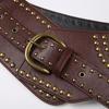 Retro Punk-stil perlebelte med uregelmessige maljer - Hot Girl Trend All-Match hult bredt belte