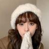 Bérets en fausse fourrure de lapin pour femmes Automne Hiver Chauds en peluche Casquette de peintre coréenne Couleur unie Chapeaux d'artiste pour dames