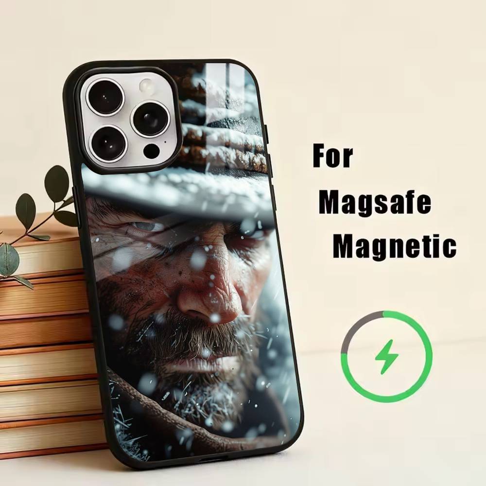 RDR2-Arthur Morgan Phone Case For iPhone17,16,15,14,13,12,11 Plus,Pro Magnetic with Magsafe Wireless Charging