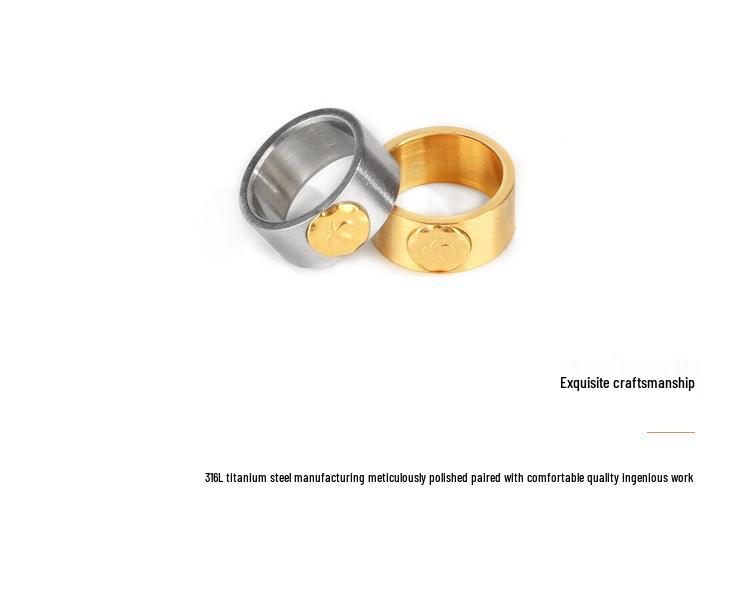 Tide Replica Retro Ethnic Flying Eagle Rings - Titanium Steel Unisex Couple Rings for Index Finger - Japanese and Korean Style