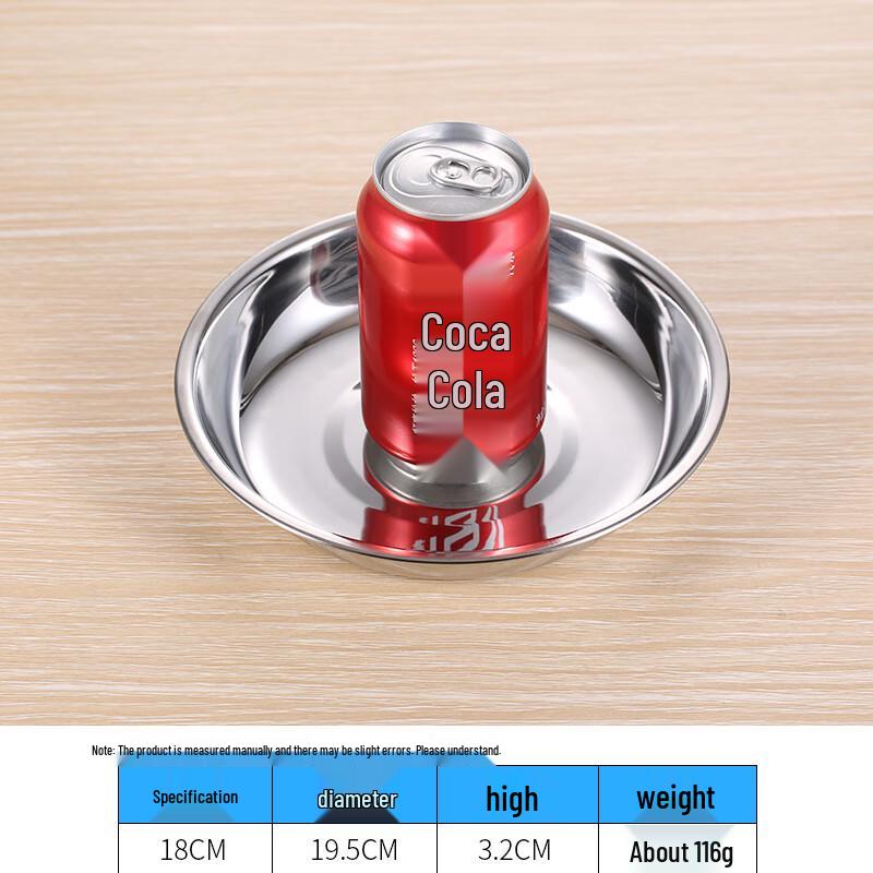 QianXing 304 Stainless Steel Round Dinner Plate Set