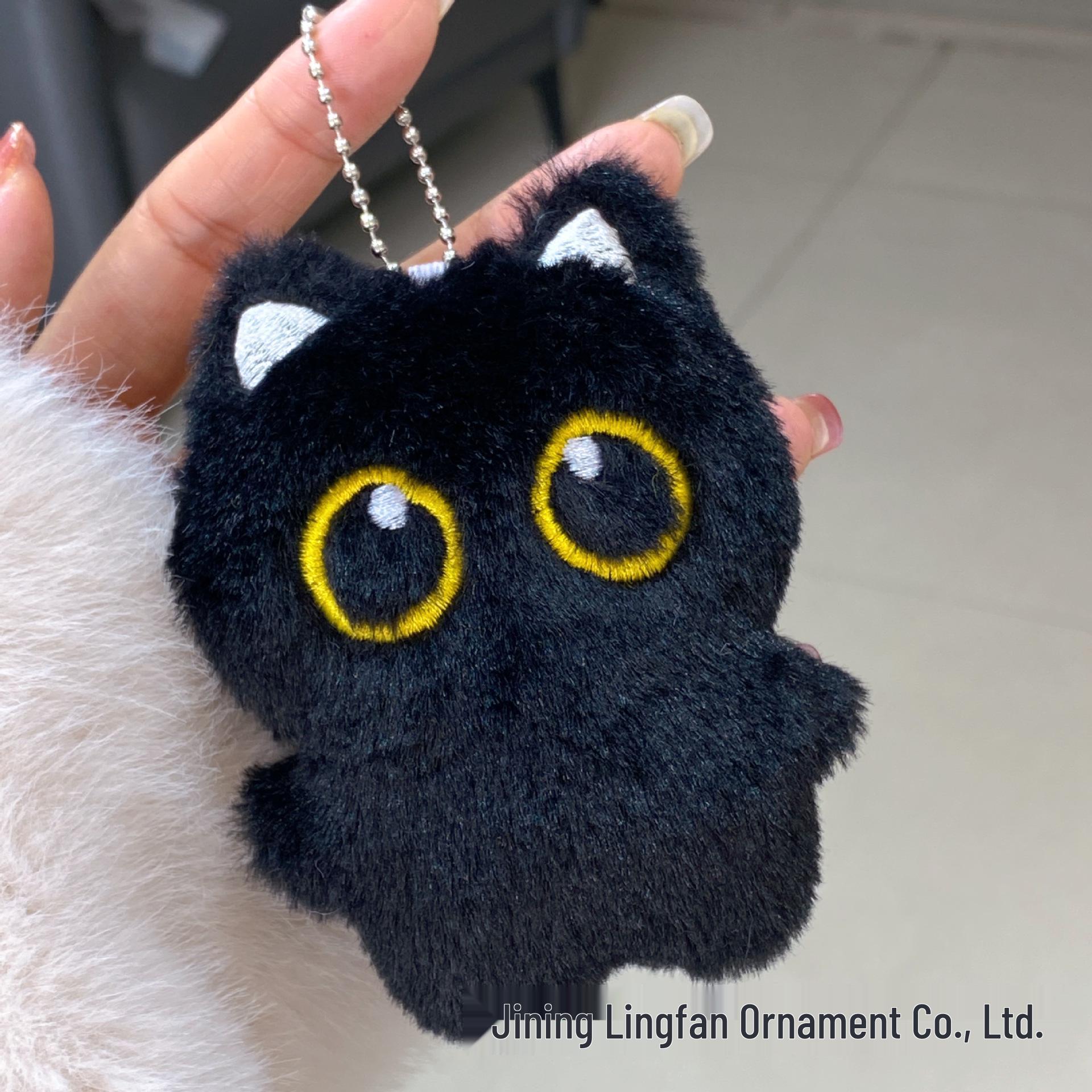 

Little Black Cat Squeaky Pendant: Cute Punk Bag Charm & Backpack Ornament