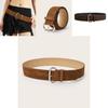 Street Style Solid Color Suede Women Casual Wide Belt For Trendy Womens Accessories