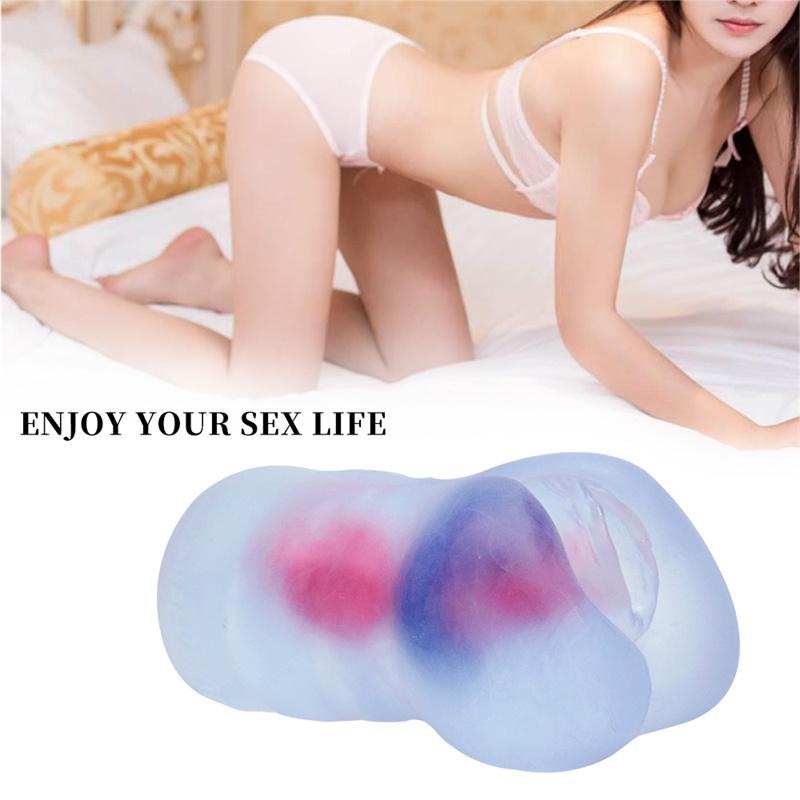 Demon Girl Transparent Blue Airplane Cup Male Inverted Model Forced Fake Vagina Famous Device Masturbation Device Adult Erotic Sex Products