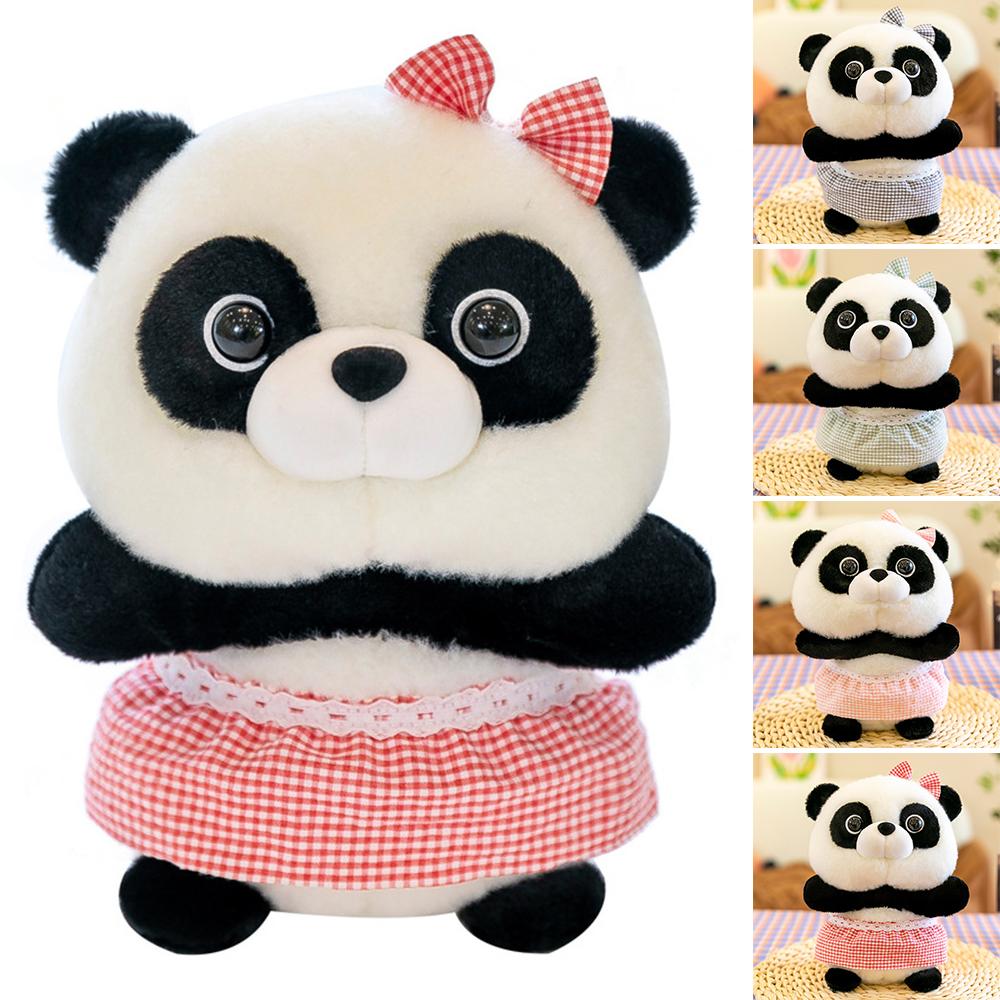 Panda With Dress Plushy With Q Version Cuddly Animal Toys Sleeping Pillow Toy