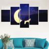 Abstract 5 Pieces Wall Art Canvas Fantasy Dream Poster Wallpaper Painting Living Room Picture Print Bedroom Mural Home Decor