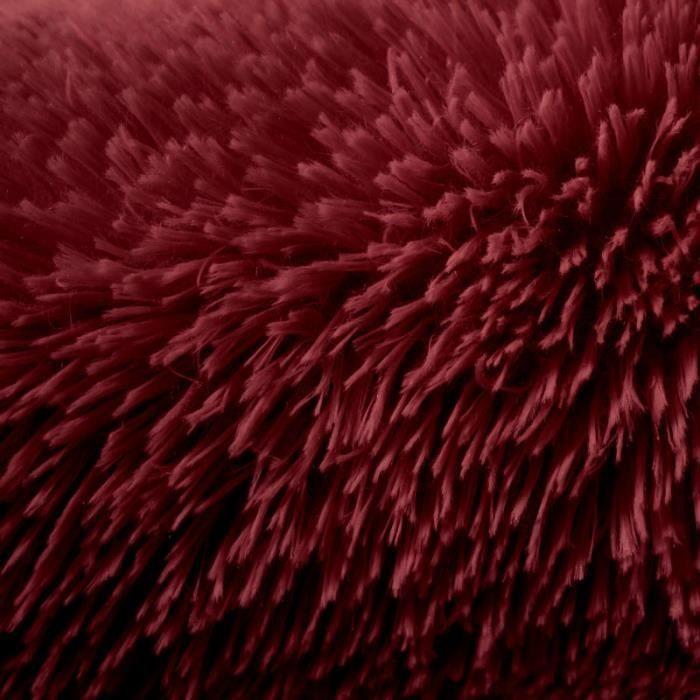 Extra Soft Burgundy Red Rug with a Thin and Flexible Base 160x230