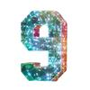 Multicolor Light-Up LED House Number Light DIY Battery Box Dual Power LED Address Sign Age Number Decorative Giant Led Light