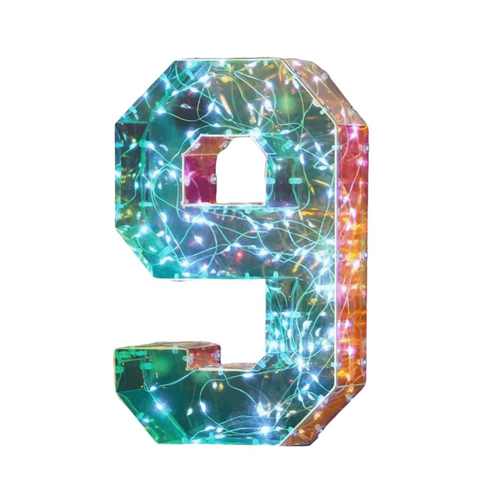 DIY LED House Number Light Battery Box Dual Power Home Wall Decor Giant Led Light Party Decor 9