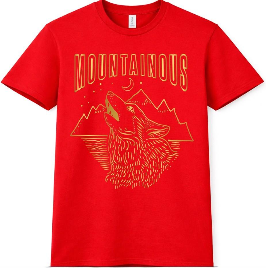 Wolf Howling T Shirt Mountain Moon Wildlife Animal Graphic Tee S