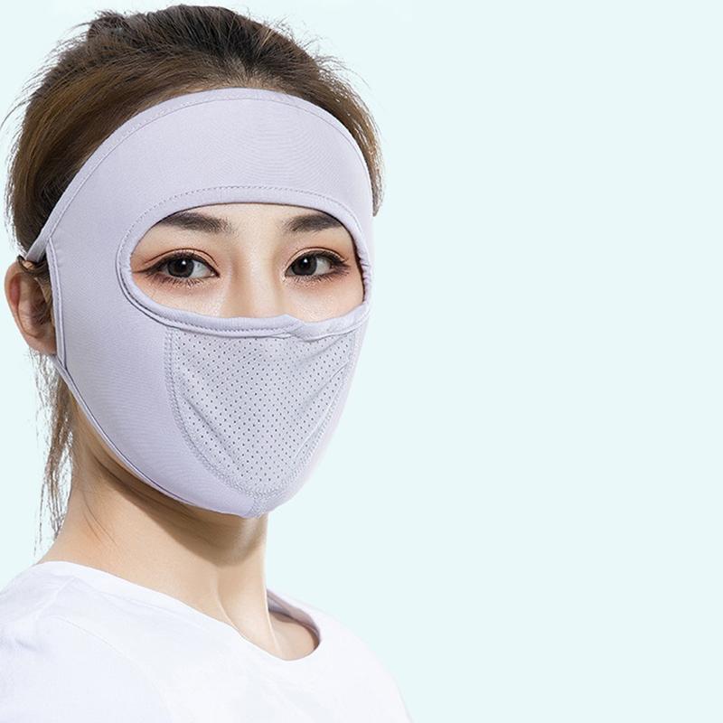 Summer Ice Silk Face Balaclava Full Cover Summer Sun Ultra Uv Protection Thin