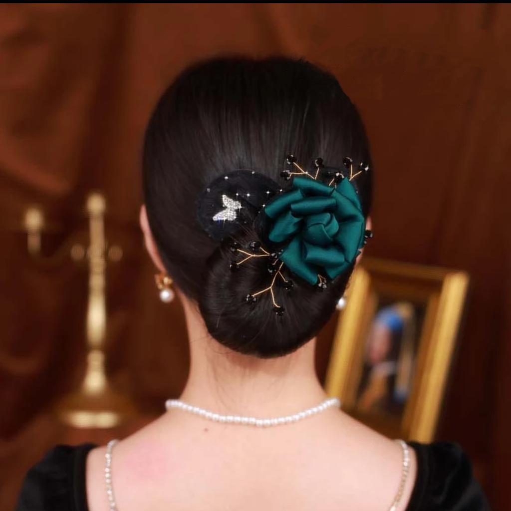 Ins Style Elegant Lazy Hair Curler Fshion Flower Fashion Flower Roller Hair Curler Lazy Hairpin Butterfly Hair Clips For Girls