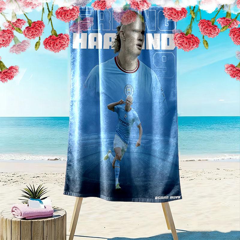 Erling Haaland Spirit Beach Towel, Large Soft Quick Dry Towel for Beach Camping Swimming