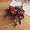 Artificial Smile Dry Rose Bouquet - INS Style Fake Floral Greenery for Wedding Decor