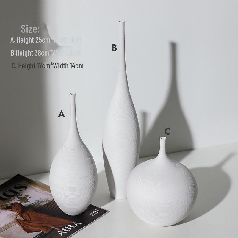 

Керамическая ваза с длинным горлышком Bei Hanmei — декор ручной работы для обустройства дома