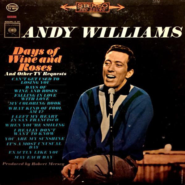 

LP Record ANDY WILLIAMS - Days Of Wine And Roses CS8815 COLUMBIA 1963 US Pop Used