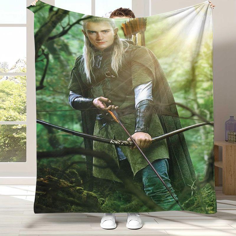 Retro L-Lord of The Rings H-Hobbit Flannel Blanket,Ultra Soft Warm Plush Throw for Home Bedroom Bed Sofa Cover Office Picnic