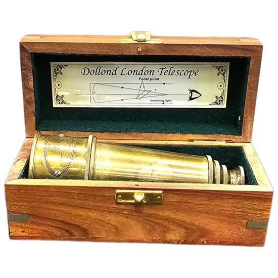 Dollond London Telescope with Box Sailor's Telescope Fully Nautical and Steampunk Gift Items