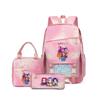 School Season Three-Piece Backpack Wind Academy Style High School Students Schoolbag Lightweight Backpack