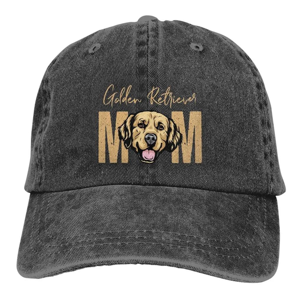 Golden Retriever Dog Mom Baseball Caps Merch Vintage Distressed Washed Gift Idea for Golden Retriever Owner Headwear for Women