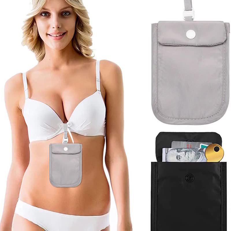 Nylon Ultra-Thin Hidden Underwear Coin Card Holder for Women