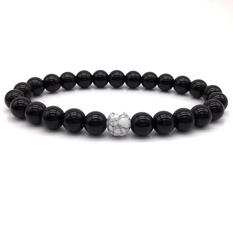 

Мужской классический браслет из бусин тигрового глаза 8 мм