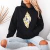 Floral Shell Womens Hoodie Elegant Design Nature Lover Vintage Summer Gift