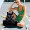   Tennis Bag Backpack Lightweight Sturdy with Two Side Pockets Tearproof Women s Racquet Cover Hangs on Fence for Matches  