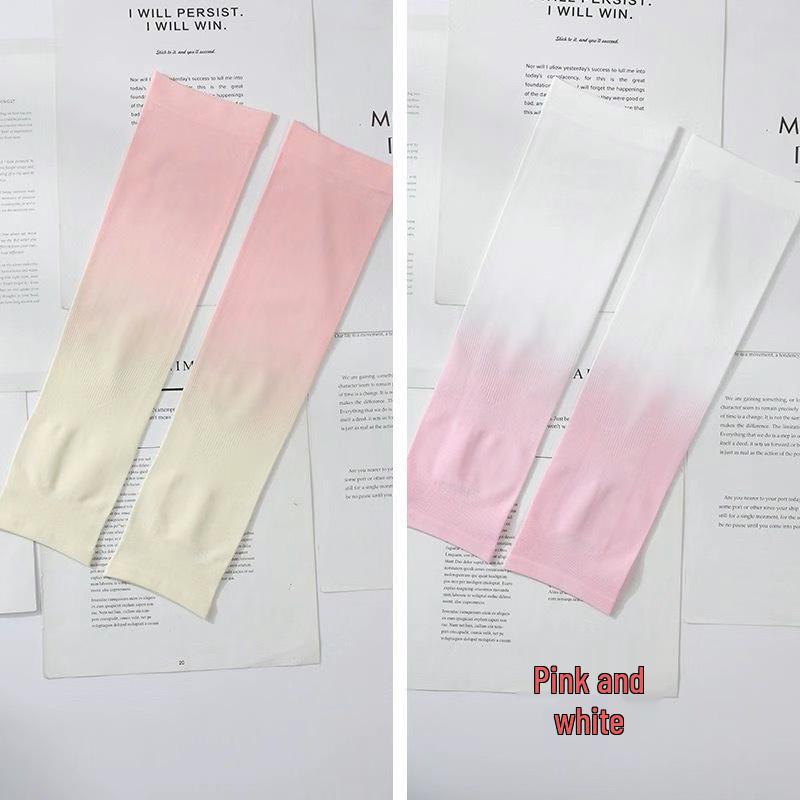 Atmungsaktive Armstulpen aus Eis-Seide mit Farbverlauf - Schweißfest, Sonnenschutz für den Sommer, Herren-Rad- & Fahrstulpen