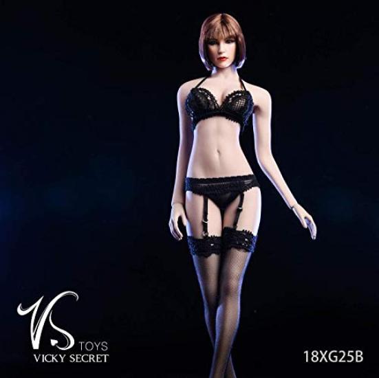 Figure 18XG25B VICKY SECRET Sexy Inner Lingerie Garter Belt Set and body not [TOYBARJAPAN] 1/6 Accessories/VSTOYS (head included)