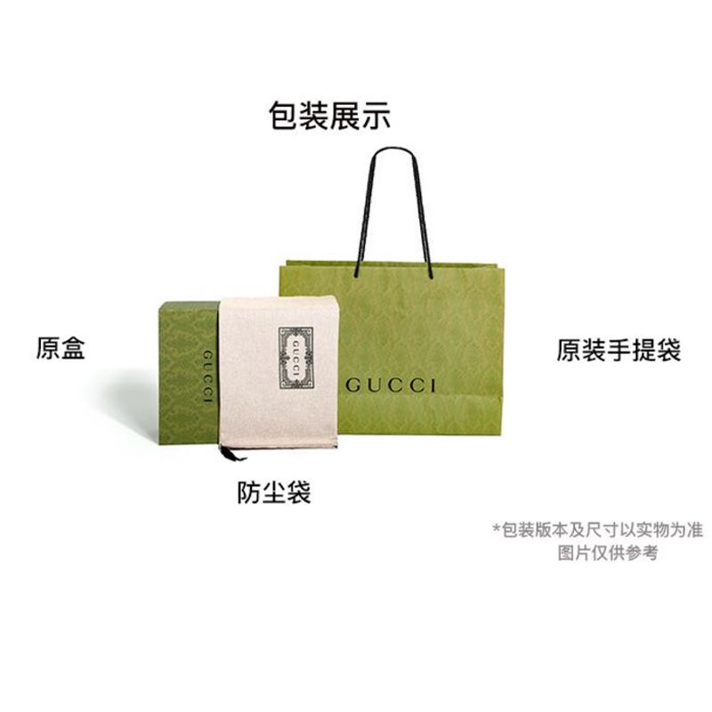Gucci WebTrademark Stitched Bifold Design Contrast Color Stitching Soft Leather Wallet Men's Black