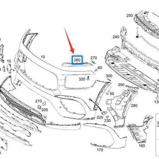GLB W247 Front Bumper Brackets: Left & Right Fit for Mercedes-Benz