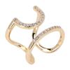 Women Finger Nail Ring Electroplated Copper Adjustable Size Fingernail Rings Nail Art DecorationGolden