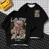 2025 new Men's summer anime printing plus size T-shirt men's summer loose casual T-shirt cotton men's clothing  tops