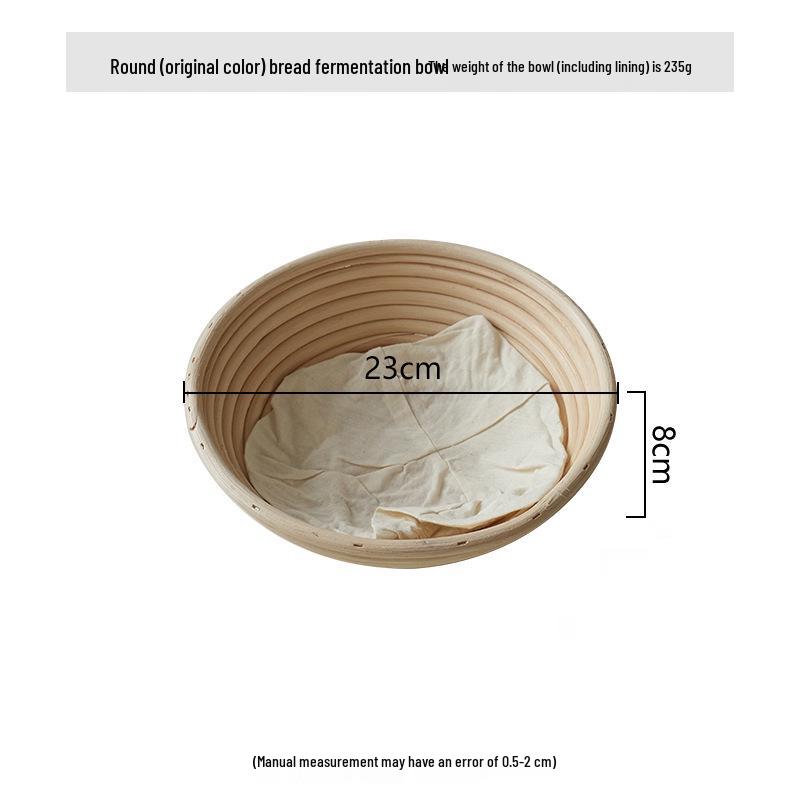 Nordischer Handgefertigter Europäischer Rattan Gärkörbchen für Brot zum Backen